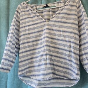 Striped V-Neck Women's Top